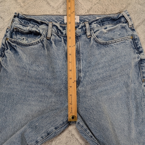 Frame Jeans Womens 31 Blue Richlake Le Jane High Rise Straight Baggy Cotton - Picture 6 of 9